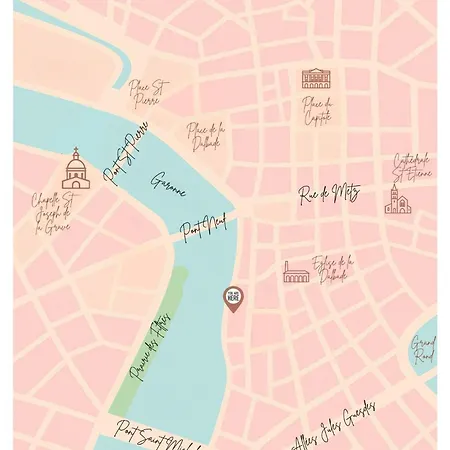 アパート Centre Historique De - Cosy Face A La Garonne - L'ecrin De Tounis *