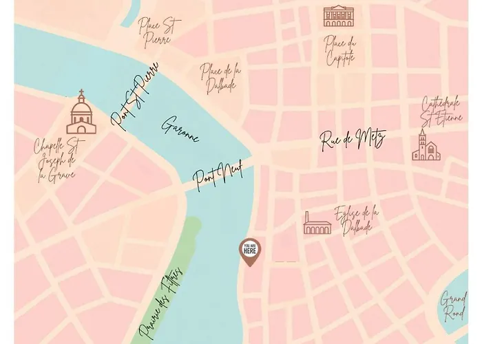 Апартаменты Centre Historique De - Cosy Face A La Garonne - L'ecrin De Tounis *